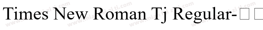 Times New Roman Tj Regular字体转换